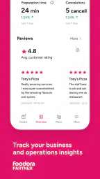 foodora partner screenshot