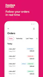 foodora partner screenshot