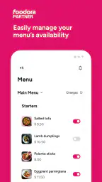 foodora partner screenshot
