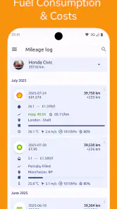 Fuelio: bränsle och kostnader screenshot