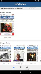 Gefle Dagblad e-tidning screenshot