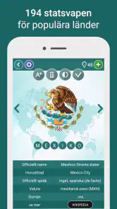 Geografi Quiz: Världens Länder screenshot
