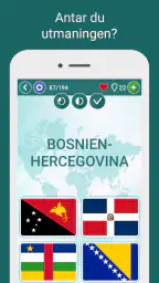 Geografi Quiz: Världens Länder screenshot