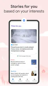 Google Nyheter screenshot