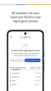 Google One screenshot