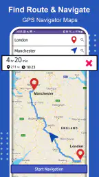 GPS-navigering Karta, trafik screenshot
