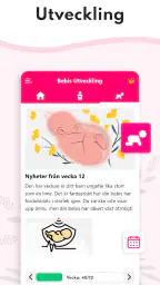 Graviditetsuträknare, kalender screenshot