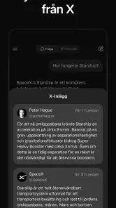 Grok: AI chat på svenska screenshot