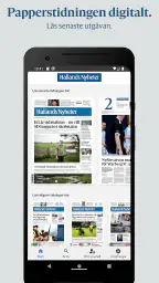 Hallands Nyheter e-tidning screenshot
