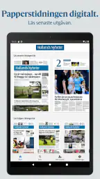 Hallands Nyheter e-tidning screenshot