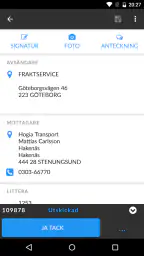 Hogia Transport Mobile screenshot