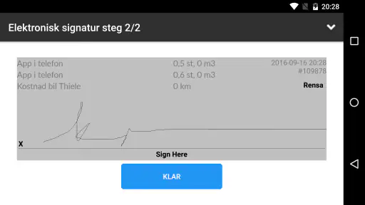 Hogia Transport Mobile screenshot