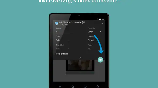 HPs skrivartjänstplugin screenshot