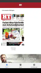 Hudiksvalls Tidning e-tidning screenshot