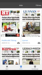 Hudiksvalls Tidning e-tidning screenshot