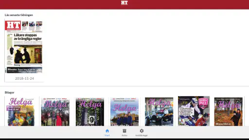 Hudiksvalls Tidning e-tidning screenshot