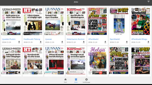 Hudiksvalls Tidning e-tidning screenshot