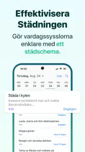 Hushållssysslor och städschema screenshot