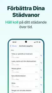 Hushållssysslor och städschema screenshot