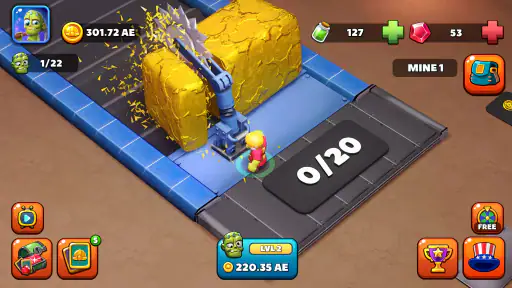 Idle Miner Zombie: Guldtycoon screenshot