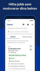 Indeed jobbsök screenshot