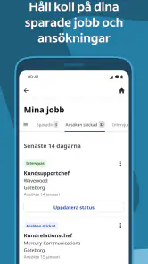 Indeed jobbsök screenshot
