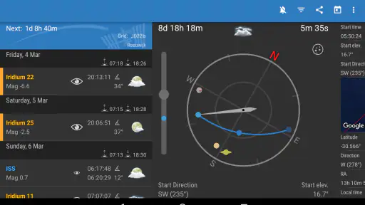 ISS Detector Satellite Tracker screenshot