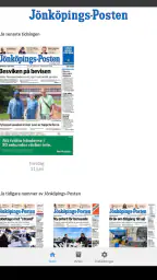 Jönköpings-Posten e-tidning screenshot