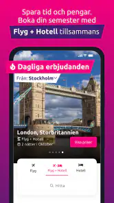 lastminute.com: flyg+hotell screenshot