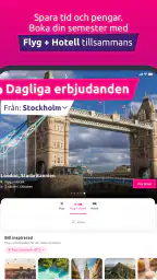 lastminute.com: flyg+hotell screenshot