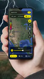 Lightning Radar Tracker On Map screenshot