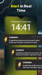 Lightning Radar Tracker On Map screenshot