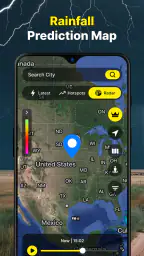 Lightning Radar Tracker On Map screenshot