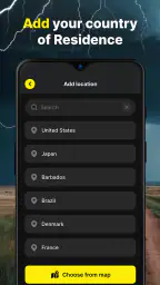 Lightning Radar Tracker On Map screenshot