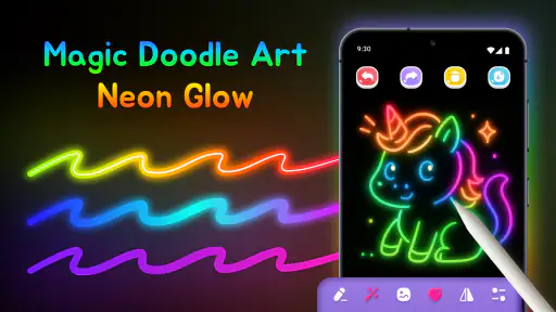 Magic Doodle Art - Neon Glow screenshot
