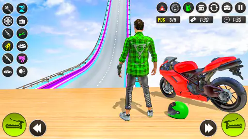 Mega Verklig cykel Racingspel screenshot