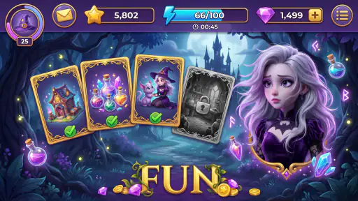Merge Witches: Magic Puzzle screenshot