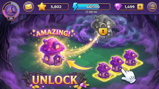 Merge Witches: Magic Puzzle screenshot