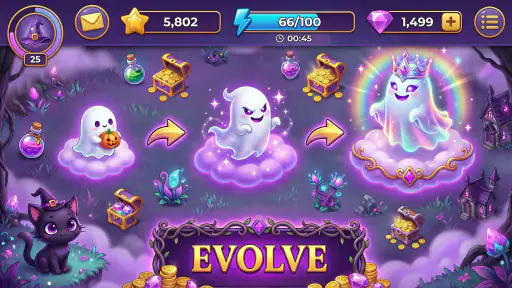 Merge Witches: Magic Puzzle screenshot
