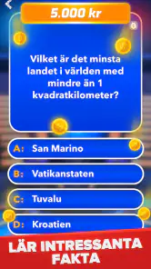 Miljonär - Svensk Quiz screenshot
