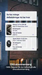 Mitt Telenor, Sverige screenshot
