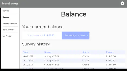 MonoSurveys screenshot