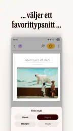 Once Upon | Fotobok med text screenshot