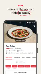 OpenTable screenshot