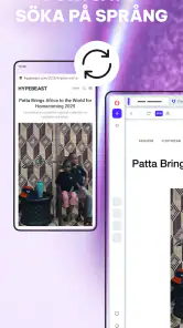 Opera webbläsare med AI screenshot