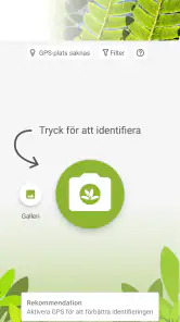 PlantNet Växtidentifiering screenshot