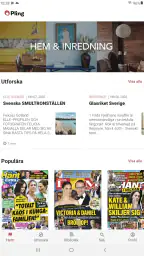 Pling – digital tidningsapp screenshot