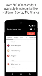 Premium Calendar Store screenshot