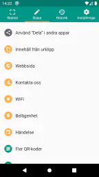 QR-skanner och streckkoder screenshot