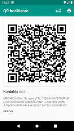 QR-skanner och streckkoder screenshot